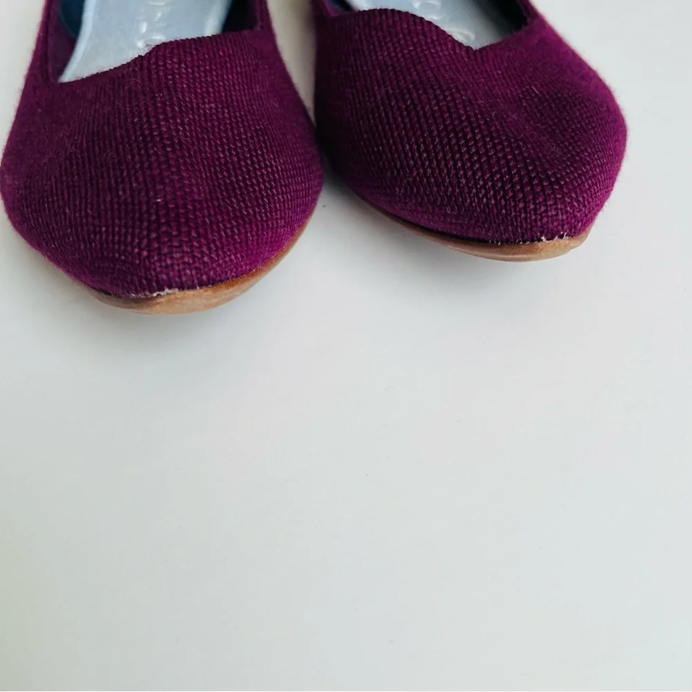 Rothy’s SIZE 8 The Point washable flats in maroon